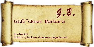 Glöckner Barbara névjegykártya